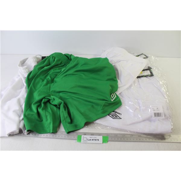 (5) Pair of Umbro Shorts (size M-Lg- XL - NIB)