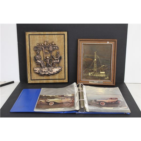 Wayburn Oil Show Art Framed - 10 1/2" x 12 1/2", Decorative Wall Plaque - 11 1/2" x 14", Binder Full