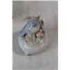 Image 2 : Ceramic Chicken Decoration, Ceramic Bird Music Box Decoration, (3) Glass Decorations With Art Inside