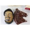 Image 2 : (1) Bossons Head, (2) Chalkware Heads, and (2) Chalkware Horse Heads
