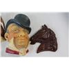 Image 3 : (1) Bossons Head, (2) Chalkware Heads, and (2) Chalkware Horse Heads