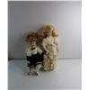 Image 1 : (2) Porcelain Dolls with a Stand