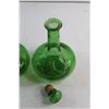 Image 6 : (2) Green Liqour Glass Jug, Japanese Dragon Statue and Pot