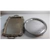 Image 1 : (2) Silver Serving Plates 22'' x 14''