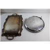 Image 4 : (2) Silver Serving Plates 22'' x 14''