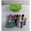 Image 1 : (15) Assorted PEZ Dispensers and Plastic Container