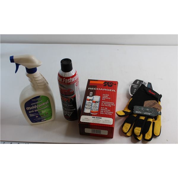 Mold Control, Cleaning Wax, Watron Gloves and Filter Care Spray