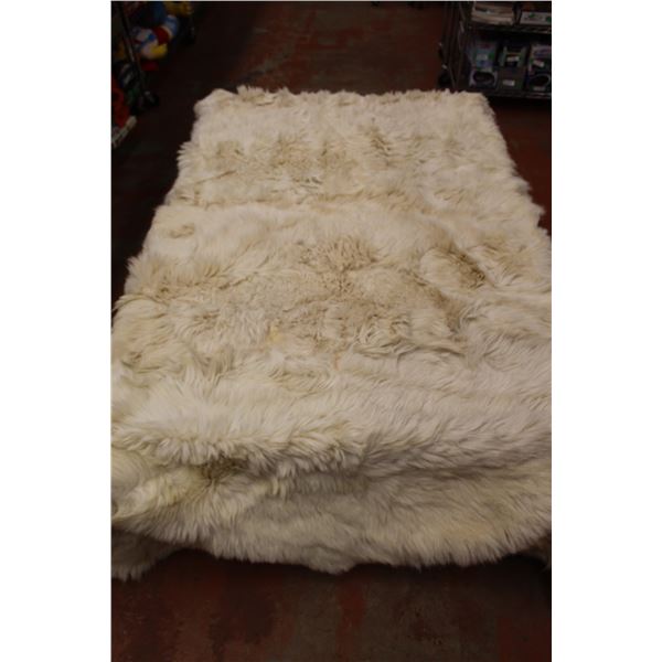 Goat Skin Rug 10' x 5.5'