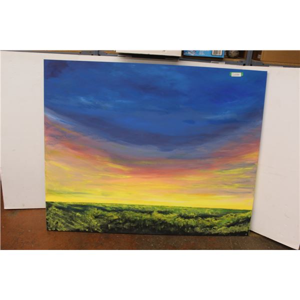 * Living Skies Painting on Canvas - 48  x 60
