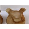 Image 5 : (2) Wood Carved Bowls - 7" x 4"