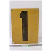 Image 1 : Number One Metal Sign - 16" x 12"