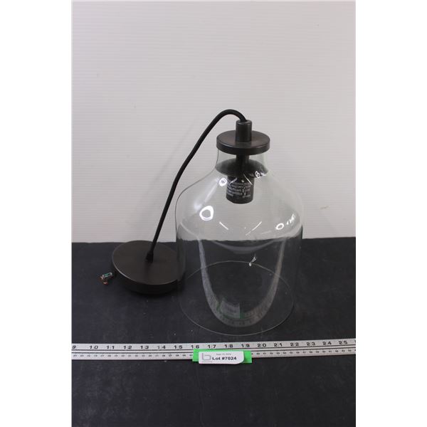 Glass Shade Swag Light - Hardwired - 11  x 8 