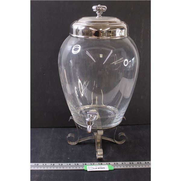 Glass Drink Dispenser - 18  x 10 