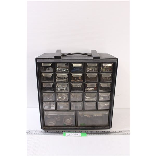 Shop Hardware Organizer w/Contents - 12.5" x 13" x 6"