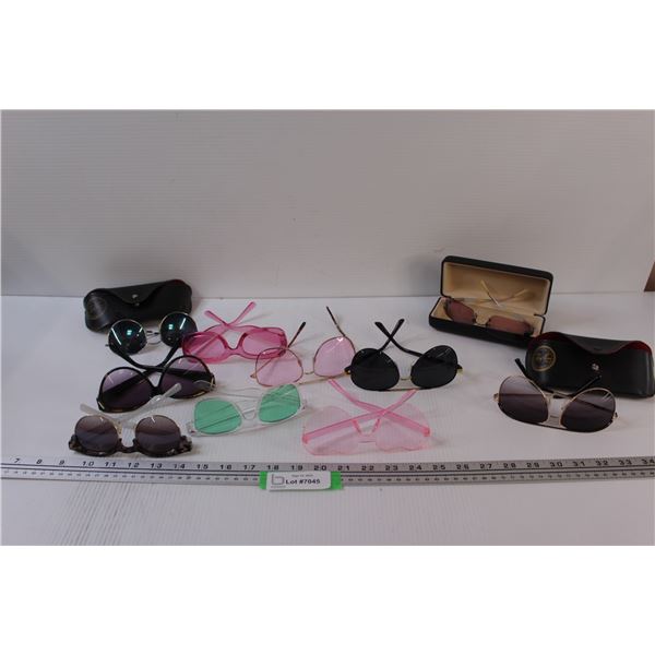 (10) Sunglasses: Louis Vuitton (Un-Authenticated) & (2) Ray Bans & (7) Sunglasses, Various