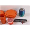 Image 3 : Vintage Tupperware Set, Garlic Press, (2) Cups, (2) Kitchen Knives