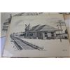 Image 10 : (15) Vintage Drawings & Pictures - Various: John Cook Drawings, Misc.