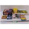 Image 1 : Family/Children's Lot: (2) Puzzles, Codebreaker Game, (3) Card Games, Mario Question Block Light?