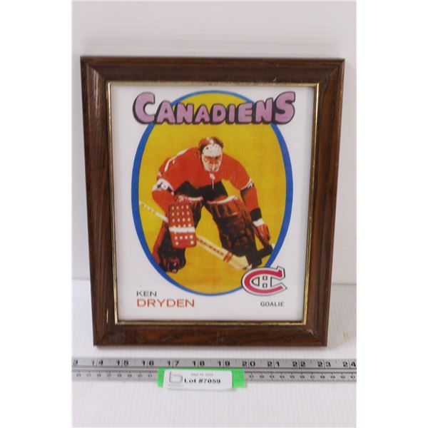 Ken Dryden Rookie Card (Enlargement, PRINT) in Frame - 11.5" x 9.5"