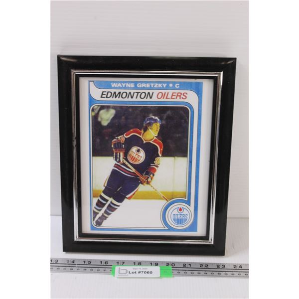 Wayne Gretzky Rookie Card (Enlargement, PRINT) in Frame - 11.5" x 9.5"