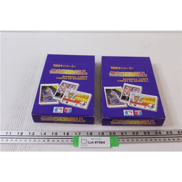 (2) OPC 1991 Baseball Trading Cards - NIB