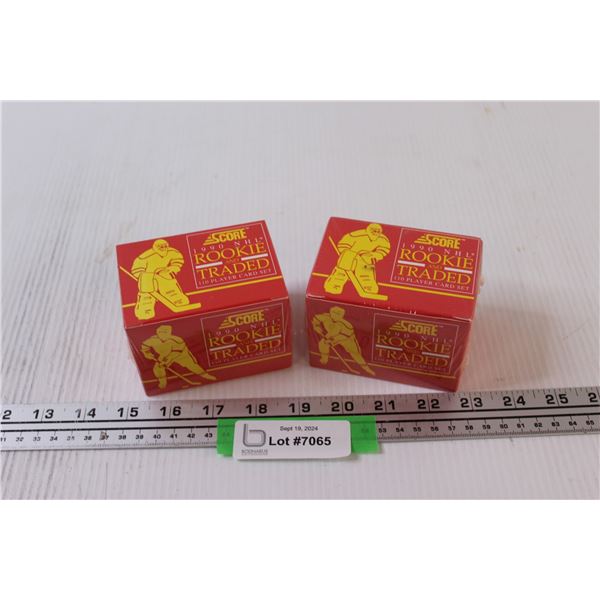 (2) Score 1990 NHL Rookie & Traded Cards - NIB
