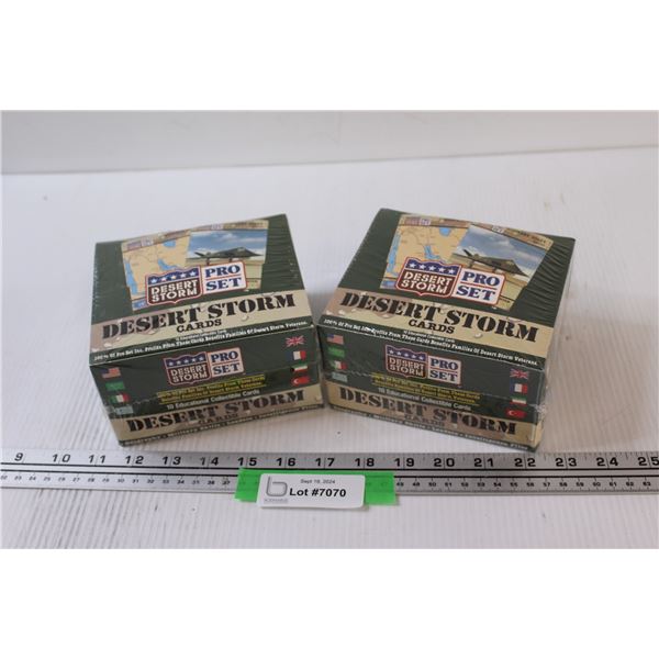 (2) Desert Storm 1991 Cards - Pro Set - NIB