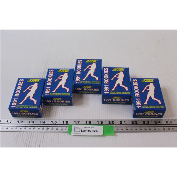 (5) Score 1991 Baseball Trading Cards - NIB