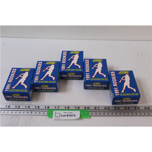 (5) Score 1991 Baseball Trading Cards - NIB