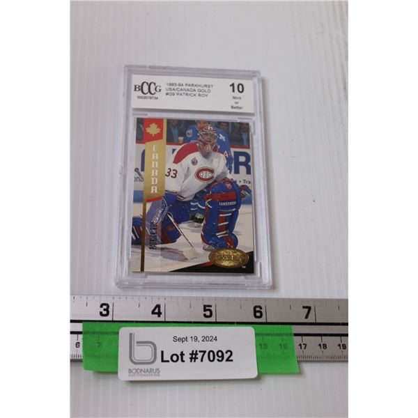 Patrick Roy 1993-94 Parkhurst Graded Hockey Card