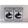 Image 1 : (2) Vancouver Canucks Parking Signs - 16.5" x 11.5"