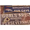 Image 5 : (20) Sports Fan Wood Signs: Panther, NY, Broncos, Blackhawks, Cardinals Patriots,
