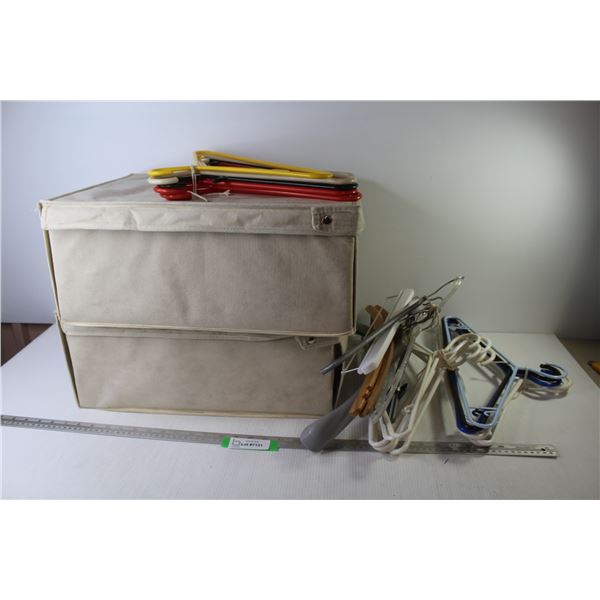 (2) Cloth Boxes (19" x 14" x 8") - Hangers