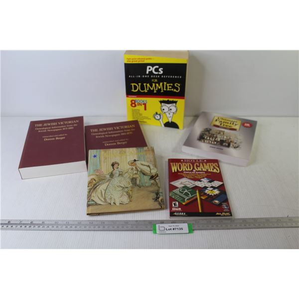 (6) Books - PCs For Dummies - Family Tree - Phone Numbers - Jewish Victorian Genealogical Informatio