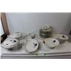 Image 1 : Chodziez Polish China Set- Gravy Boat, (5) Bowls, (16) Plates, (2) Platters, (2) Pots