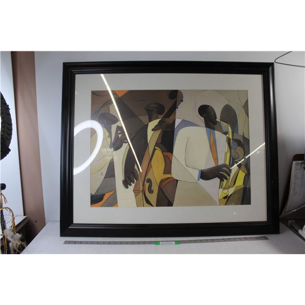 * Abstract Jazz Music Art Jazz At Takoma Station - 40 1/2" x 32 1/2"