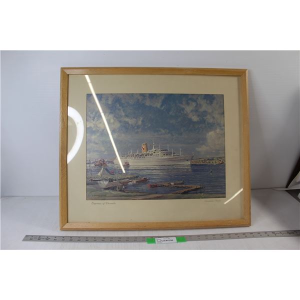 Empress Of Canada Canadian Pacific Art by Stobart - 25 1/2" x 22"