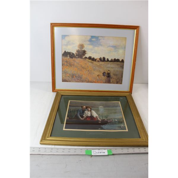 (2) Art Pieces Framed - 21 1/2" x 17 1/2" and 19 1/2" x 16 1/2"