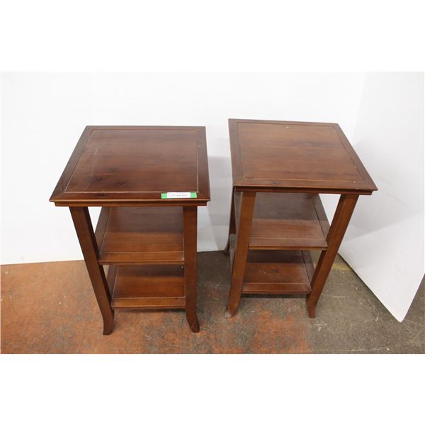 * (2) End Tables - 30" Tall x 18" x 18"
