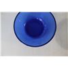 Image 3 : (2) Mixing Bowls -  Milk Glass and Cobalt Blue, and Milk Glass Serving Bowl