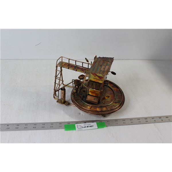 Copper Tone Train Musical Ornament