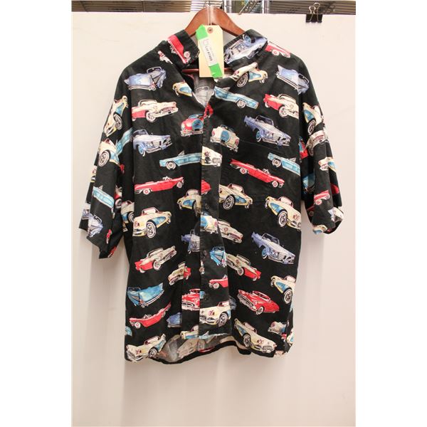 Vintage "Marianne The Shirt Lady" 50's Car Button Up Shirt XXL