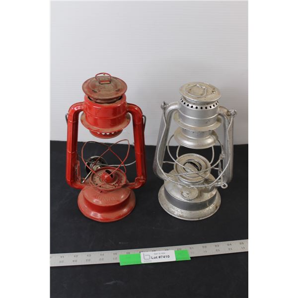 (2) Kerosene Lanterns - Dietz Junior and Feuerhand Nr. 277