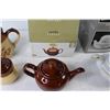 Image 4 : Teapot with Cream and Sugar, English Style Brown Teapot, Tea for One Set