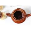 Image 5 : Teapot with Cream and Sugar, English Style Brown Teapot, Tea for One Set