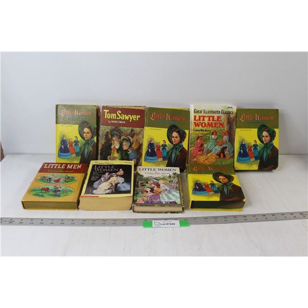 (7) Little Women Books, Little Men, Tom Sawyer