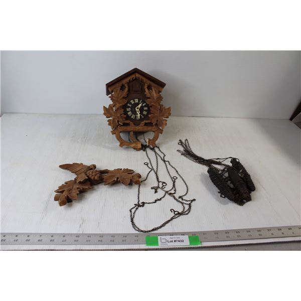 Cuckoo Clock - Untested, Wooden Bird Decoration