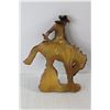 Image 7 : (2) Ceramic Horse Head Decorations, (2) Cowboys on Horses Decorations