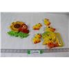 Image 1 : Keep Smiling Chalk Key Hanger, Duck Thermometer With (3) Smaller Duck Chalk Decorations