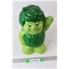 Image 1 : Green Sprout (Jolly Green Giant) Ceramic Cookie Jar - Chipped